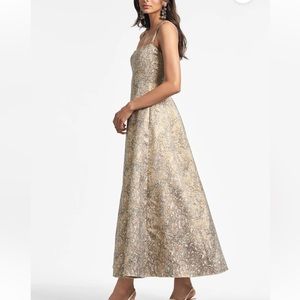 NWT Sachin & Babi Gold Audrey Gown